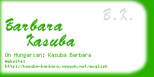 barbara kasuba business card
